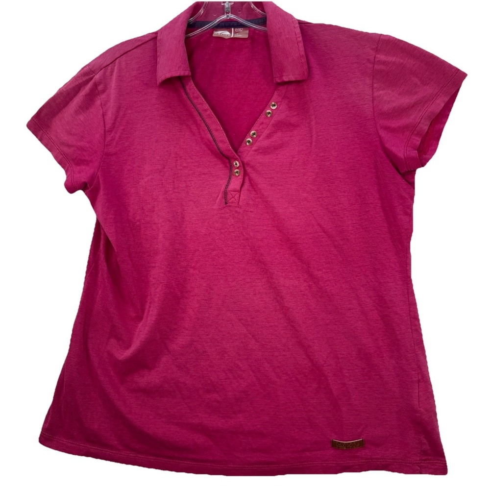 GoLite Golf Polo Shirt Women's Large Fitted Cotton Tencel Pink Pickleball‎